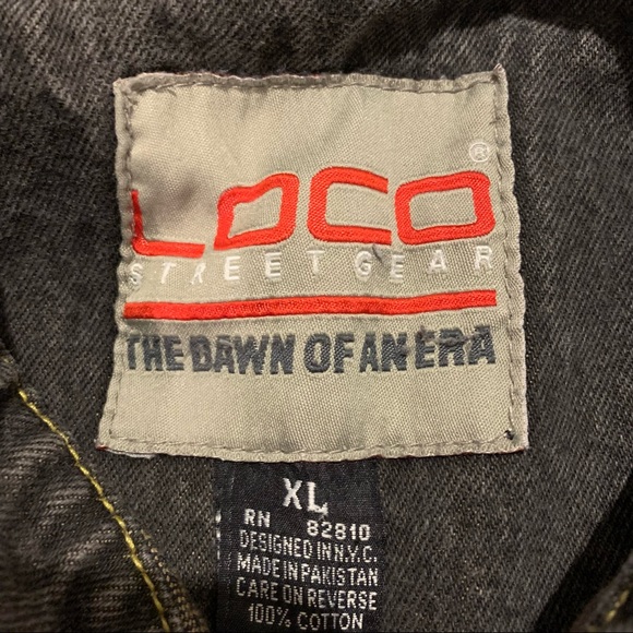 Loco Street Wear Mens Button Up Denim Jacket - Picture 4 of 5